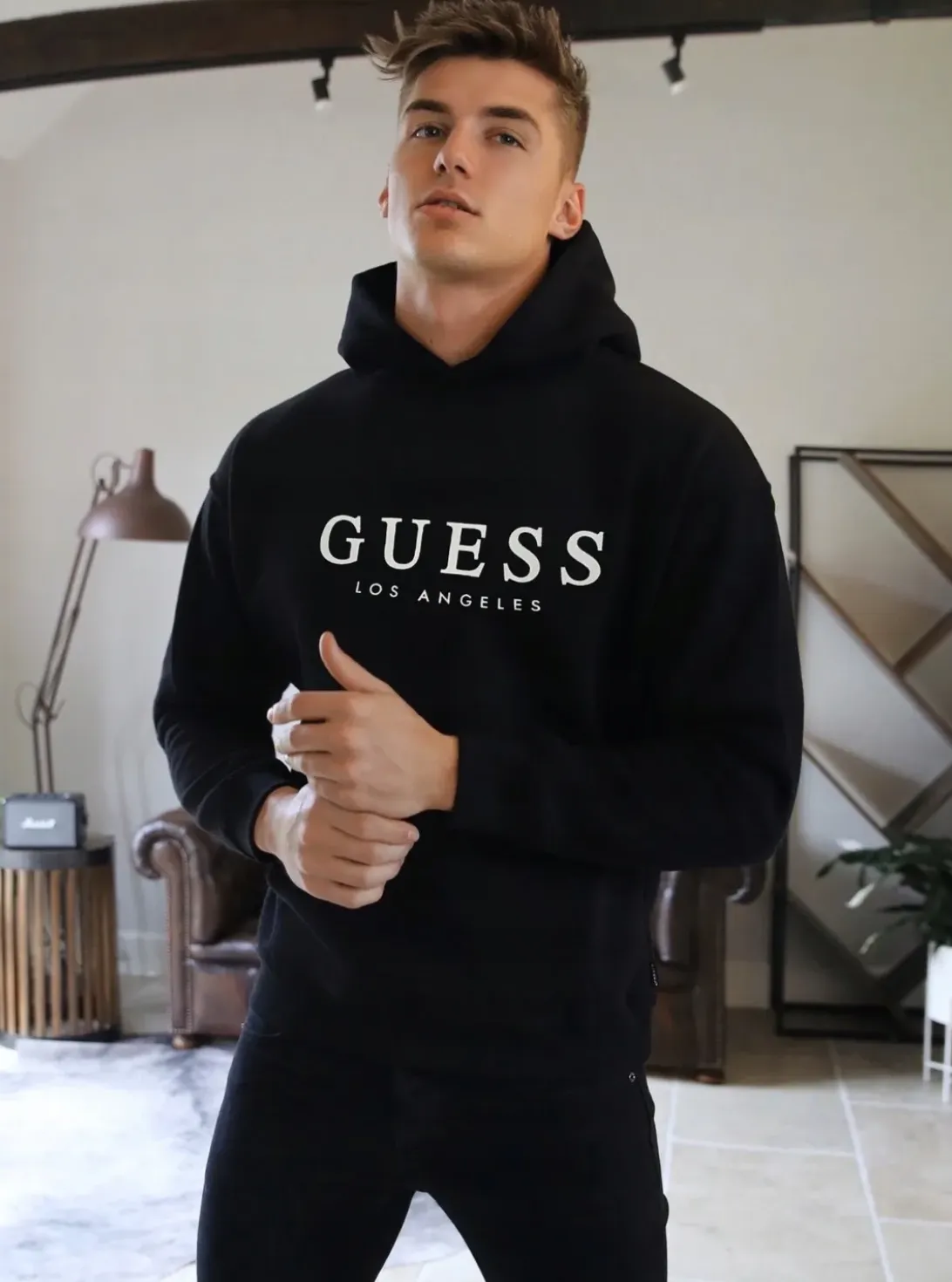 Bluza Męska Guess Los Angeles Czarna - obrazek 6