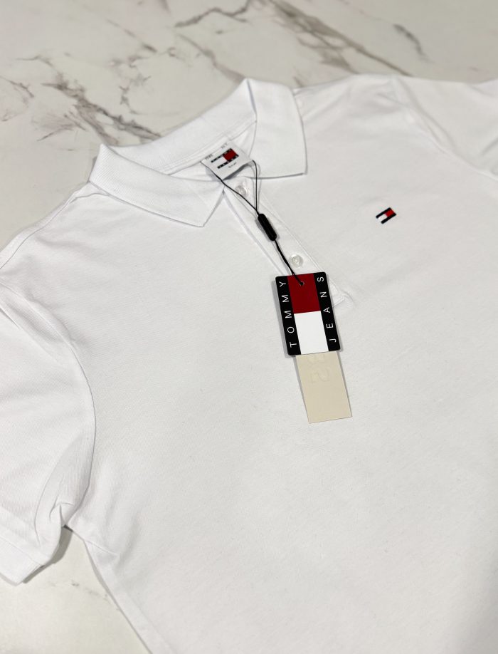 Koszulka POLO Męska Tommy Jeans Biała - obrazek 2