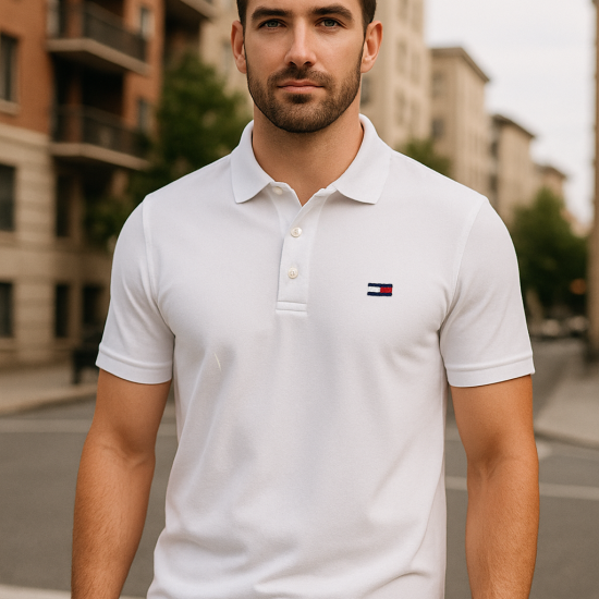 Koszulka POLO Męska Tommy Jeans Biała