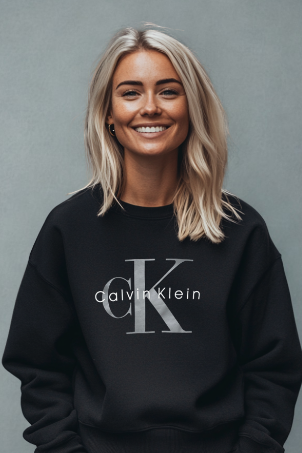 Bluza Damska Calvin Klein Czarna Bez Kaptura