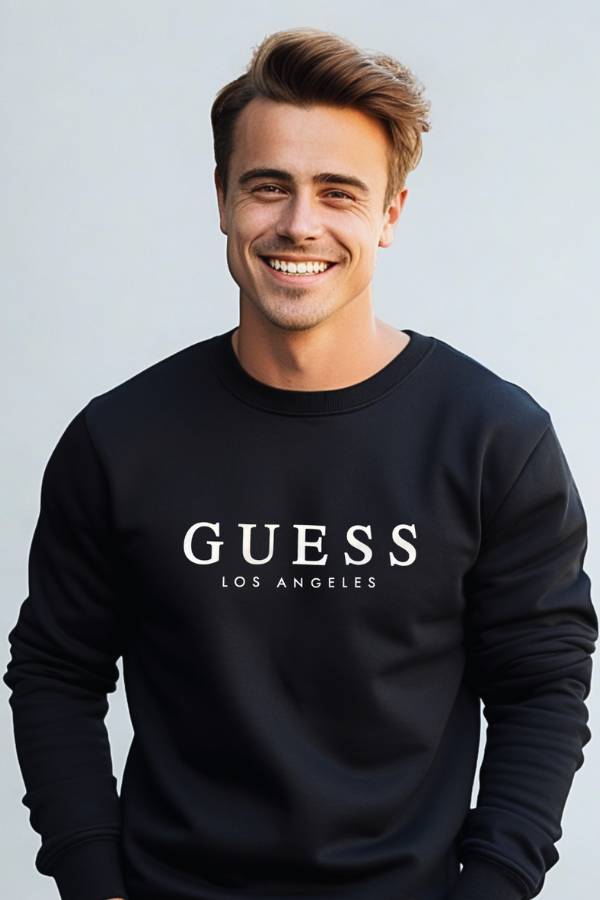 Bluza Guess Męska Czarna Bez Kaptura