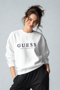 Bluza Damska Guess Biała Bez Kaptura