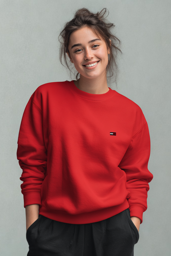 Bluza Damska Tommy Jeans czerwona bez kaptura