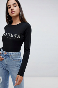 Koszulka Damska Guess Z Długim Rękawem Longsleeve