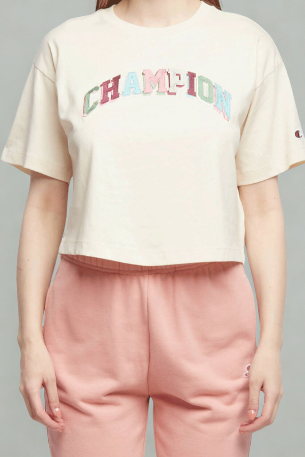 Koszulka Damska Champion Crop top Kremowy