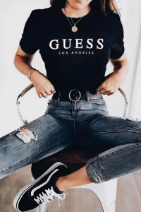 Koszulka Damska Guess Los Angeles Czarna