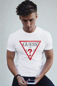 Koszulka Męska Guess USA Biała