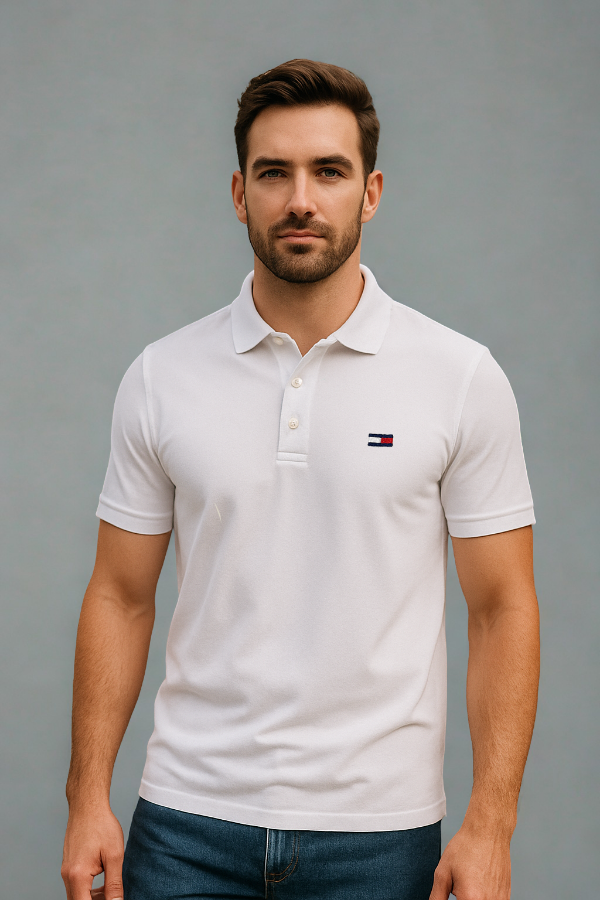 Koszulka POLO Męska Tommy Jeans Biała